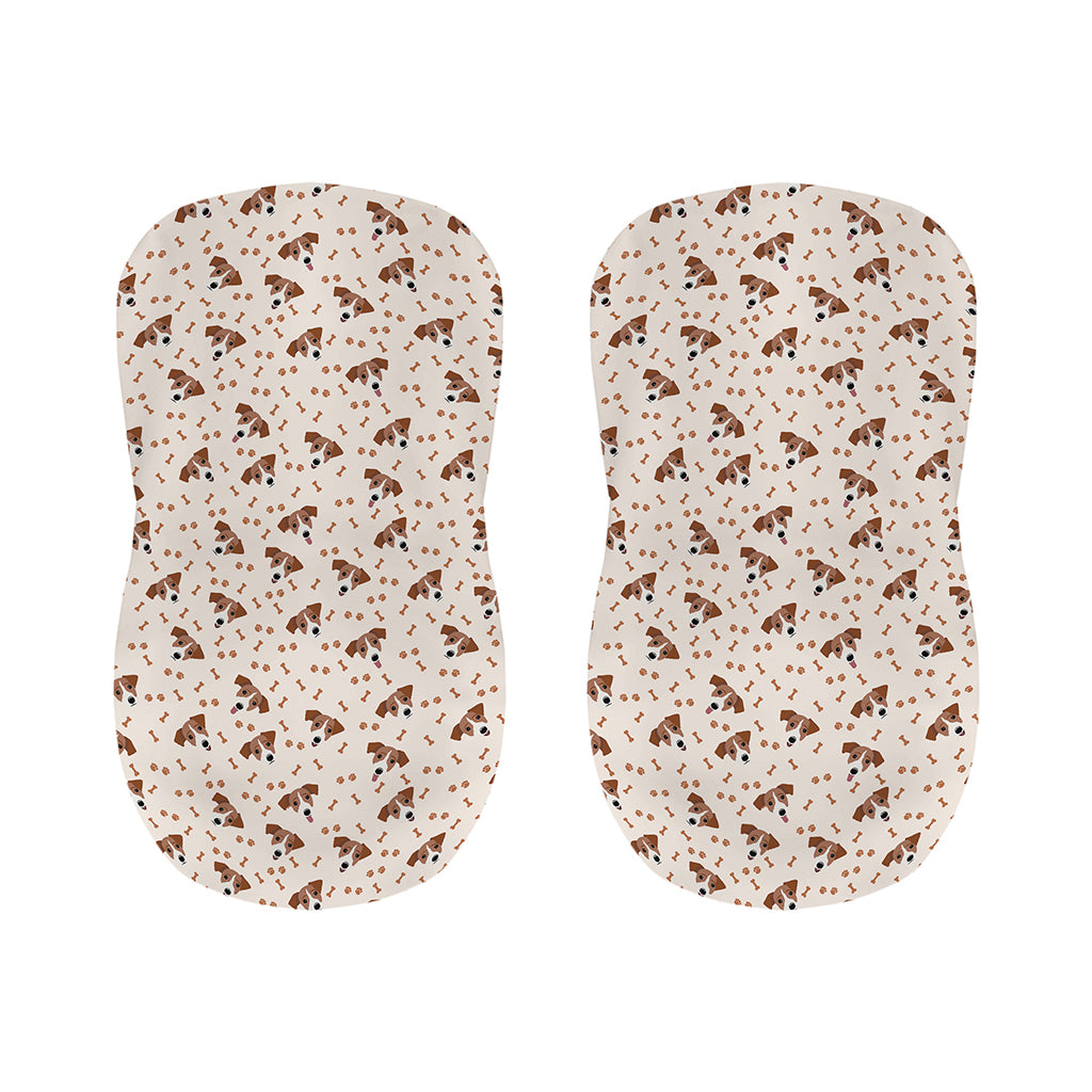 Jack Russell Terrier And Bone Print Bar Stool Covers
