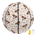 Jack Russell Terrier And Bone Print Basketball