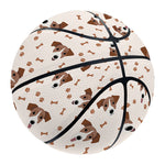 Jack Russell Terrier And Bone Print Basketball