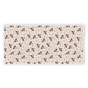 Jack Russell Terrier And Bone Print Beach Towel