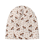 Jack Russell Terrier And Bone Print Beanie