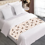 Jack Russell Terrier And Bone Print Bed Runner