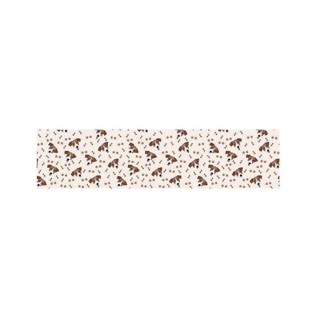 Jack Russell Terrier And Bone Print Bed Runner