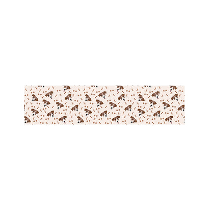 Jack Russell Terrier And Bone Print Bed Runner