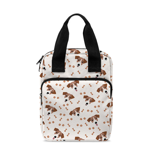 Jack Russell Terrier And Bone Print Bible Tote Bag