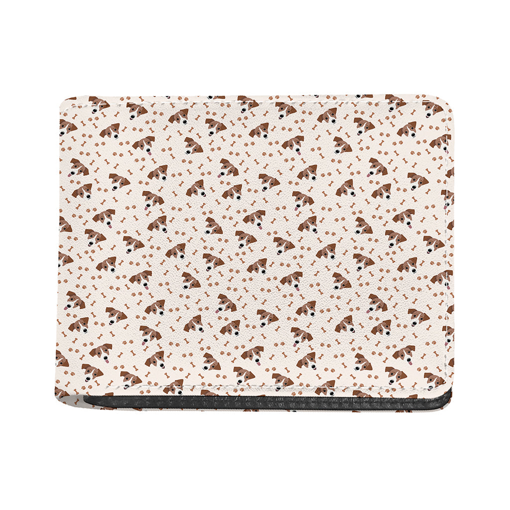 Jack Russell Terrier And Bone Print Bifold Wallet