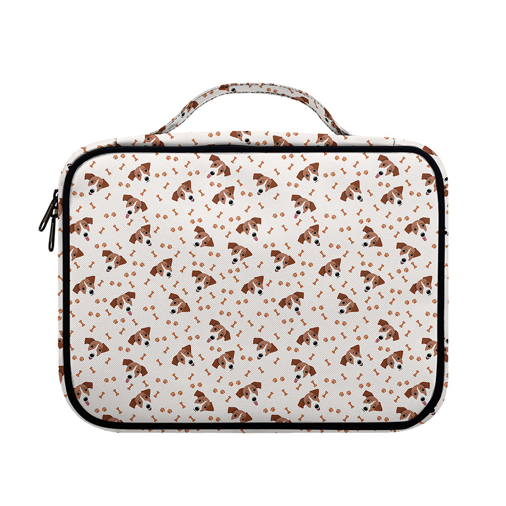 Jack Russell Terrier And Bone Print Briefcase Bible Bag