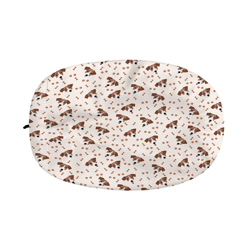 Jack Russell Terrier And Bone Print Car Side Mirror Covers