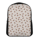 Jack Russell Terrier And Bone Print Casual Backpack