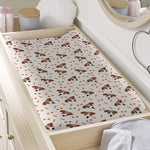 Jack Russell Terrier And Bone Print Changing Pad Cover