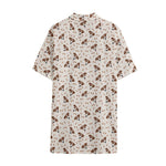 Jack Russell Terrier And Bone Print Cotton Hawaiian Shirt