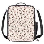 Jack Russell Terrier And Bone Print Crossbody Lunch Bag
