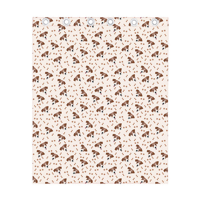 Jack Russell Terrier And Bone Print Curtain