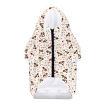 Jack Russell Terrier And Bone Print Dog Zip Up Hoodie