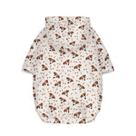 Jack Russell Terrier And Bone Print Dog Zip Up Hoodie