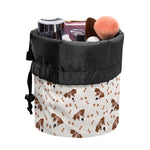 Jack Russell Terrier And Bone Print Drawstring Makeup Bag