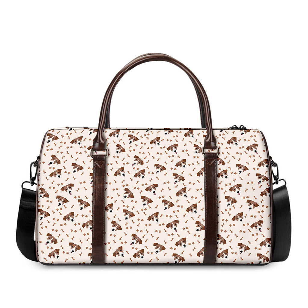Jack Russell Terrier And Bone Print Duffle Bag