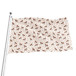 Jack Russell Terrier And Bone Print Flag