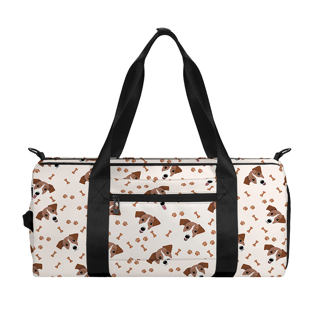 Jack Russell Terrier And Bone Print Gym Bag
