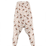Jack Russell Terrier And Bone Print Hammer Pants