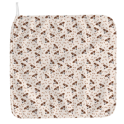 Jack Russell Terrier And Bone Print Hand Towel