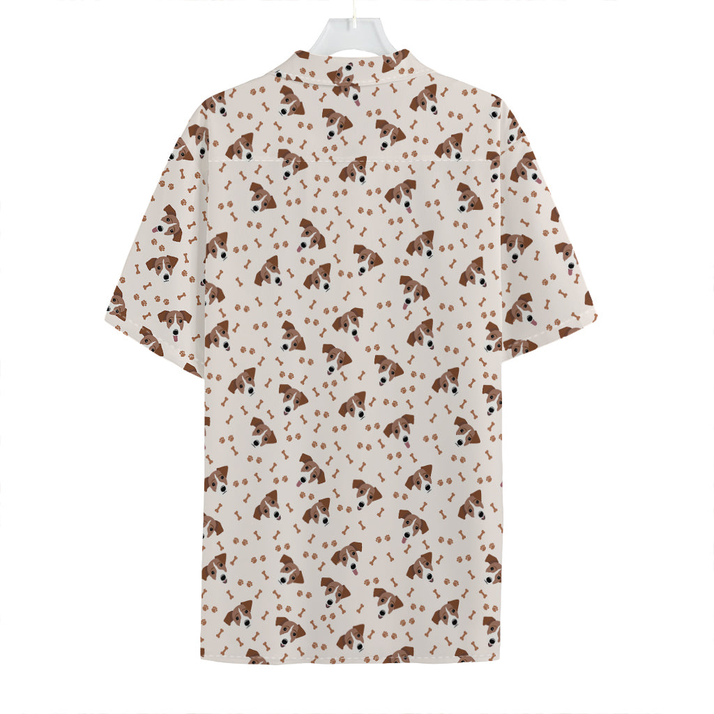 Jack Russell Terrier And Bone Print Hawaiian Shirt