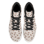 Jack Russell Terrier And Bone Print High Top Leather Sneakers