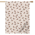 Jack Russell Terrier And Bone Print House Flag
