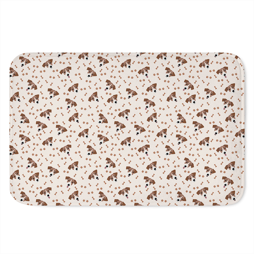 Jack Russell Terrier And Bone Print Indoor Door Mat