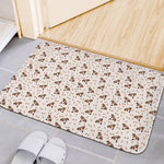 Jack Russell Terrier And Bone Print Indoor Door Mat
