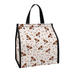 Jack Russell Terrier And Bone Print Insulated Lunch Tote