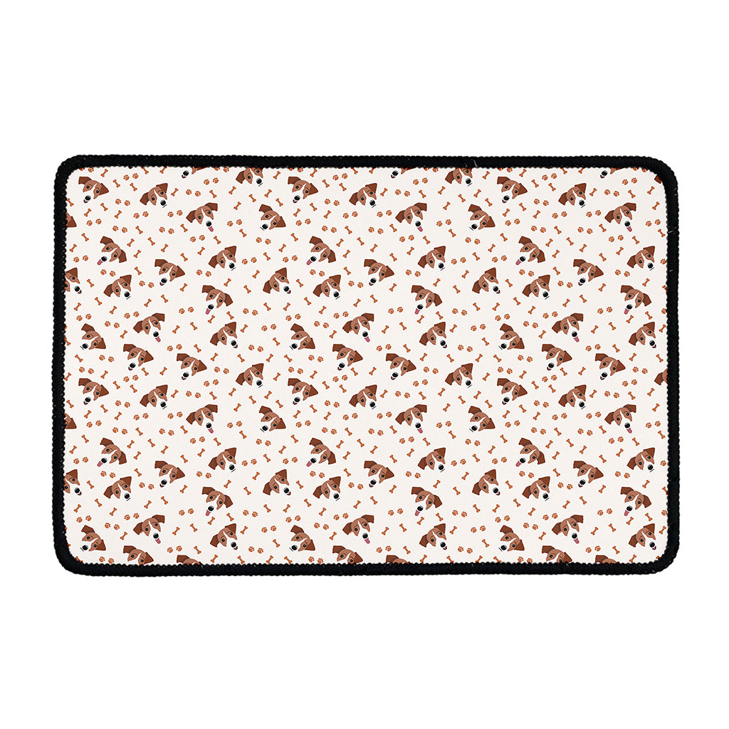 Jack Russell Terrier And Bone Print Kitchen Mat