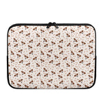 Jack Russell Terrier And Bone Print Laptop Sleeve