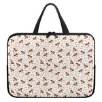 Jack Russell Terrier And Bone Print Laptop Sleeve With Handle