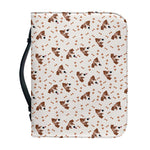 Jack Russell Terrier And Bone Print Leather Bible Cover