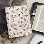 Jack Russell Terrier And Bone Print Leather Bible Cover