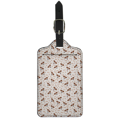 Jack Russell Terrier And Bone Print Luggage Tag
