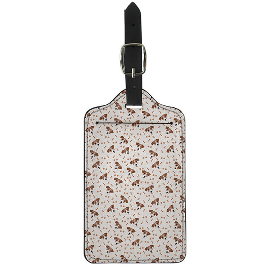 Jack Russell Terrier And Bone Print Luggage Tag