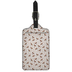 Jack Russell Terrier And Bone Print Luggage Tag