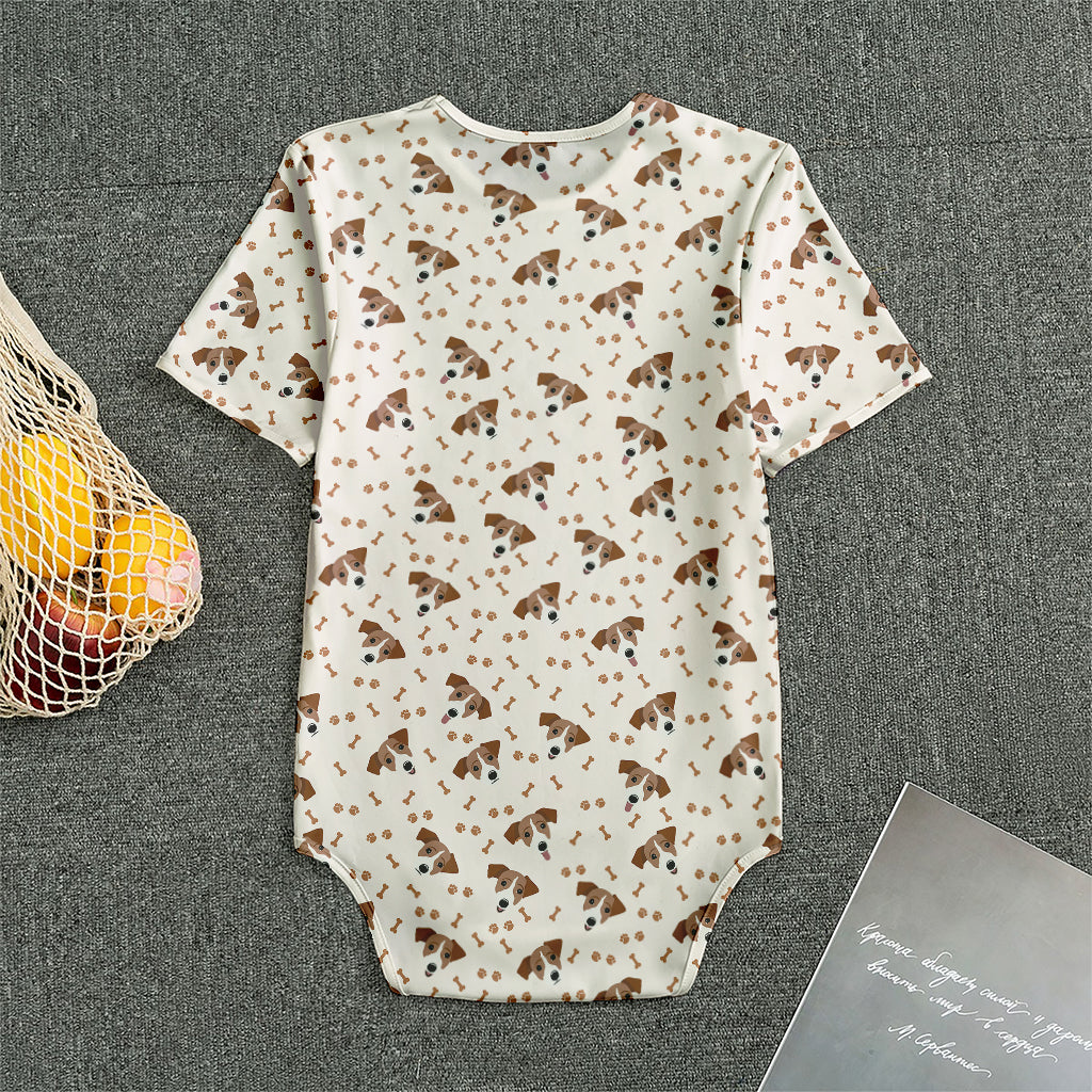 Jack Russell Terrier And Bone Print Men's Bodysuit