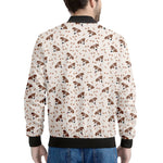 Jack Russell Terrier And Bone Print Men's Bomber Jacket