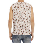 Jack Russell Terrier And Bone Print Men's Fitness Tank Top