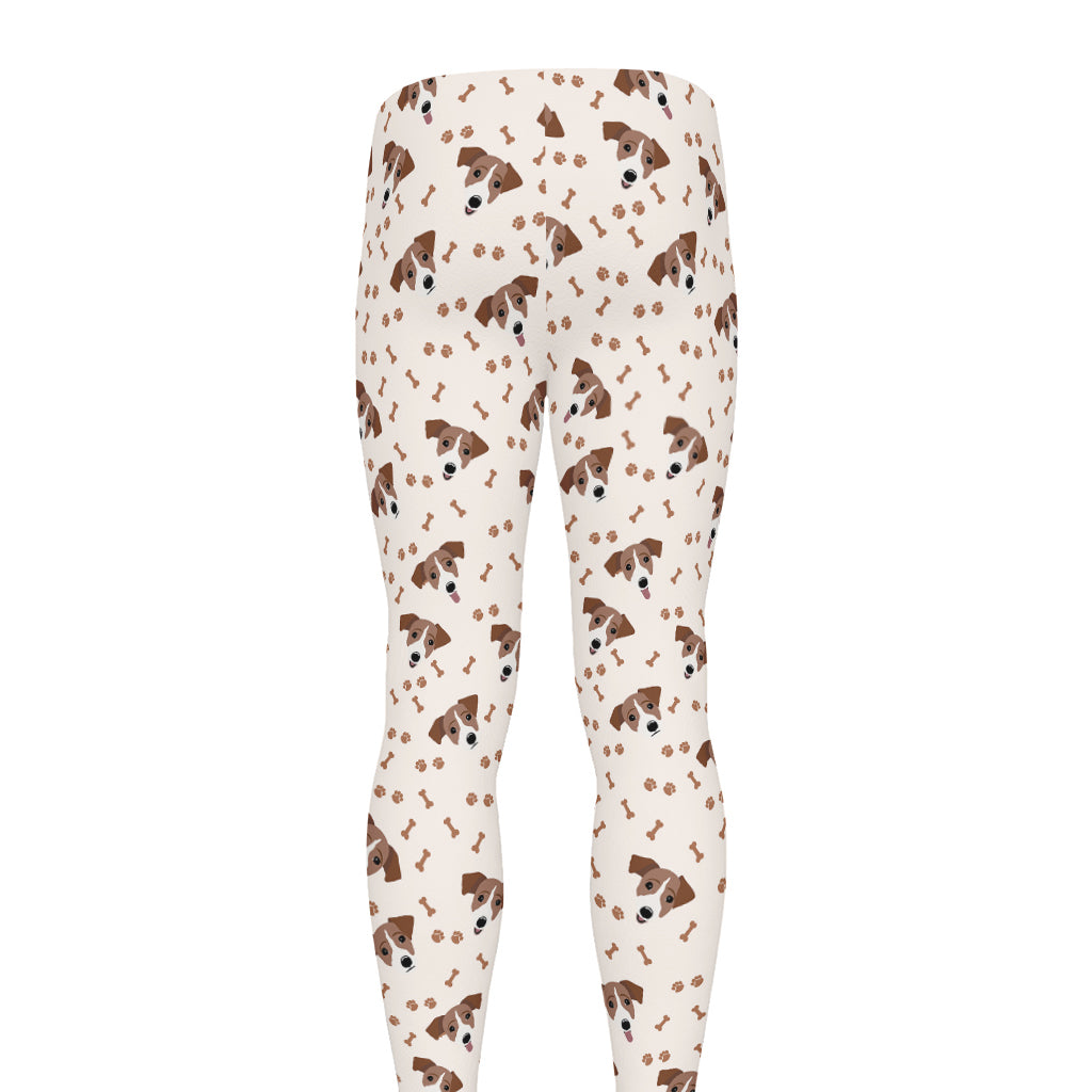 Jack Russell Terrier And Bone Print Men's leggings