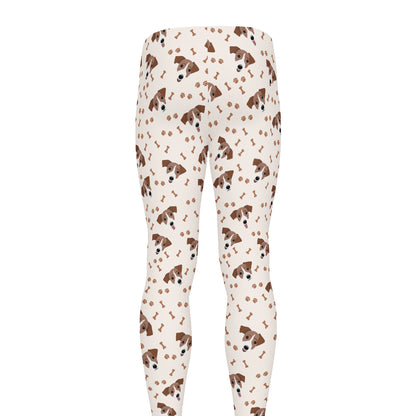 Jack Russell Terrier And Bone Print Men's leggings