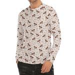 Jack Russell Terrier And Bone Print Men's Long Sleeve Rash Guard