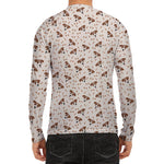 Jack Russell Terrier And Bone Print Men's Long Sleeve Rash Guard