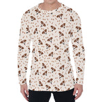 Jack Russell Terrier And Bone Print Men's Long Sleeve T-Shirt