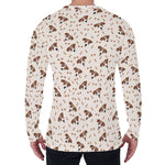 Jack Russell Terrier And Bone Print Men's Long Sleeve T-Shirt