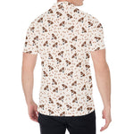 Jack Russell Terrier And Bone Print Men's Shirt