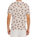 Jack Russell Terrier And Bone Print Men's Short Sleeve Rash Guard